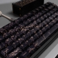 Black Marble 104+25 Full PBT Dye-subbed Keycaps Set for Cherry MX Mechanical Gaming Keyboard